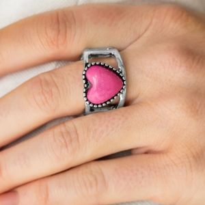 RULE WITH YOUR HEART PINK RING